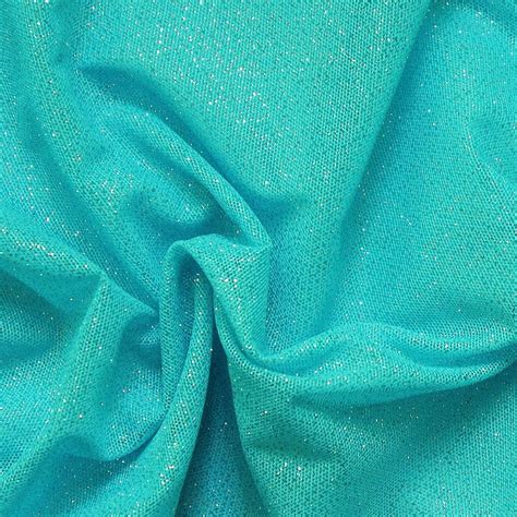 Turquoise Mesh Metal Fabric 